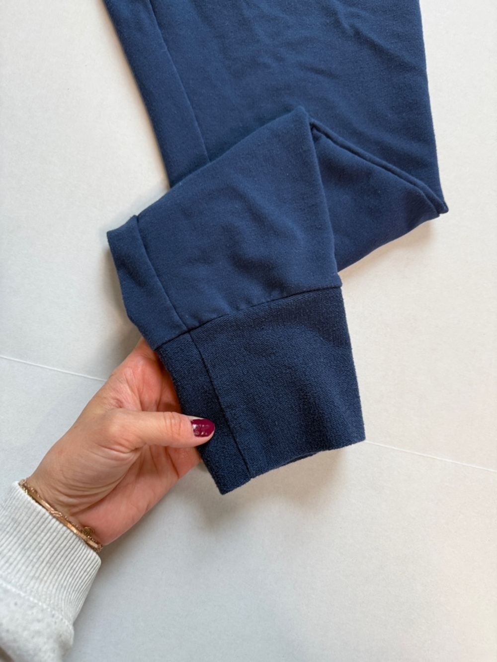 Free People Womens Joggers Sweat Pant High Waisted Navy Blue size Medium - Picture 4 of 14